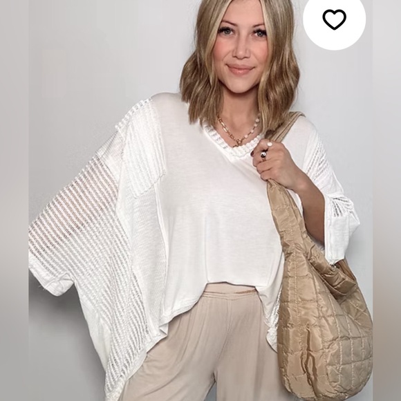 POL Songbird Gypsy Long Sleeve Top in White Size Large NWOT - Picture 5 of 7